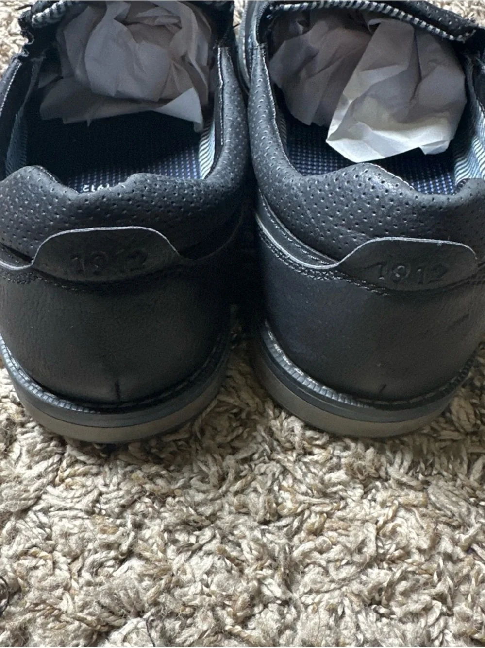 Nunn Bush Men's Black Slip-On Leather Loafers Size 12M